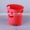 Hollow Out Smiling Face Plastic Trash Can Household Garbage Can/Rubbish Bin