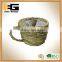 Yellow rattan cups and flower pots