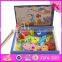 2016 new design magnetic wooden children fish toy W01A088