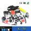 Wholesale sets of accessories kits used for gopros heros cases action camera kit mount for Sports DV