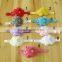 fabric flower with pearl rhinestone in center headband for kids hair accessories
