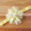 lace flower headband with pearl rhinestone in center for kids hair accessories