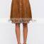 2015 new fashion Button Down Suede Skirt for ladies 51041#