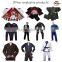 Brazilian jiu jitsu gi with embroidery and sublimation patches or blank black/white/blue col bjj gi for adult and kids