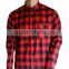2017 latest fashion big check flannel shirt for men