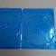Plastic blue dvd case blue dvd box blue disc dvd cover 7mm double rectange good quality with lower price (YP-D863H)B