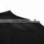 Leather sleeve round neck sweatshirt with digital printing
