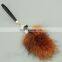 Colorful genuine raccoon fur tail pendant monster key chain for bag