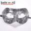 Hot Sale Gold Silver Color Venice Masks Copper-colored half face eye mask for men