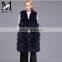 Custom Winter Womens Long Genuine Fox Fur Waistcoat Vest