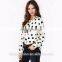 2016 Baiyimo 100% Cotton Big Bat Sleeve Plain Long Line Plus Size Women Custom Blouse