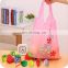 2017 hot style foldable shopping bag nylon gift strawberry