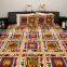 Indian vintage 100 % cotton bedsheet embroidered handmade design jaipuri bedspread Bedsheet