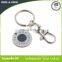 Promotion metal cheaper metal trolley coin holder keychains