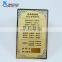 Wholesale Custom Lucky Religious Chinese Buddhism Golden Metal Cards
