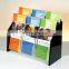 Black rotating PMMA document display stand plexiglass document display rack acrylic document holder