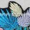 Hotest embroidery leaves with pearl flower patch