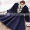 New 3 buckle wooden ear trim sweater dress girls skirt
