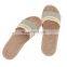 Natural Womens Unisex Linen Bottom Sea Beach Wear Home House Flip Flop Slim Anti-Skid Sandal