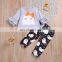 Girls Halloween Clothing Set Long Sleeve Cartoon Printed Lace Top Kids Designer Clothes Girls Waist Elastic Band Pants Outfits 6