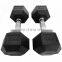 Power training cast iron fitness gym equipment rubber hex dumbbells weights buy online