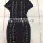 2016 Sexy Beaded transparent short sleeve Evening Party women Bandage Bodycon Dress