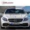 C class w205 saden C180 C200 C260 C63 body kit for C200 C260 C300 to C63 2019 style with bumpers front grille headlamp taillight
