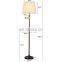 Wholesale Nordic Iron Linen Floor Lamp Decorative LED Floor Lighting For Home