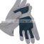 HANDLANDY Blue Goatskin Household Navy Driving Gloves for Rose Pruning Leather Gardening Gloves HDD5039