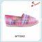 Factory wholesale ladies fancy slip on canvas flat shoes