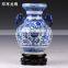 Antique Decorative Chinese Blue And White Porcelain Flower Vases