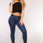 Hip-lifting slim women's four-color wide-waisted denim trousers