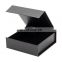 Custom premium black magnetic closure small tiny gift packaging box wholesale