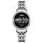 Luxury Brand SKMEI 1669 Diamond Ladies LED Touch Watch Stainless Steel Clock Dress Watches Women