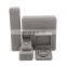 Factory wholesale custom grey velvet jewelry box and box for necklace