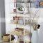 Metal book shelf Northern Europe Style simple design DIY Multifunction  storage Shelves  OEM Size
