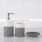 Hot sale grey ceramic 3pc bathroom accessory set