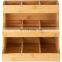 Nature Bamboo Friendly Environment Good Quality Tea Bags Storage Organizer Kitchen Storage Organizer