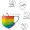 Adult Colorful Breathable Gradient Rainbow Non-woven Face Masks 3 Ply Rainbow Colors Disposable Face Masks