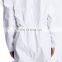 High quality paint white workwear EN14683 disposable full body antistatic coverall with hood cleanroom protection coverall