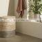 Stitched Natural Seagrass Laundry Basket Lidded and Double Basket With Handle storage hamper