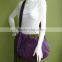 Custom Deep Plum Water Resistant Nylon Shoulder Bag Latest Fashion Washed Nylon Hobo Bag