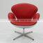 relica FRP fabric Swivel /lifting swan chair with stainless steel base designed by Arne Jacobsen