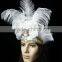 2016 custom party headwear feather headdress and the wholesale headdress colorful mask and party mask