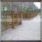 wood outdoor railing/fence rail around river