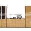 Modern wood wall showcase design wooden book rack bookstore furniture (SZ-FCB324)