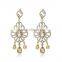 Stylish Retro Rhombus Crystal Ethnic Style Chandelier Earrings