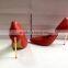 Women's fashion high heels gold metal high heel pumps shoes brand high heels