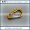 aluminum yellow spring hook carbine type