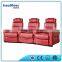 2016 red leather cinema reliner sofa set 3 seats a line C-T16                        
                                                Quality Choice